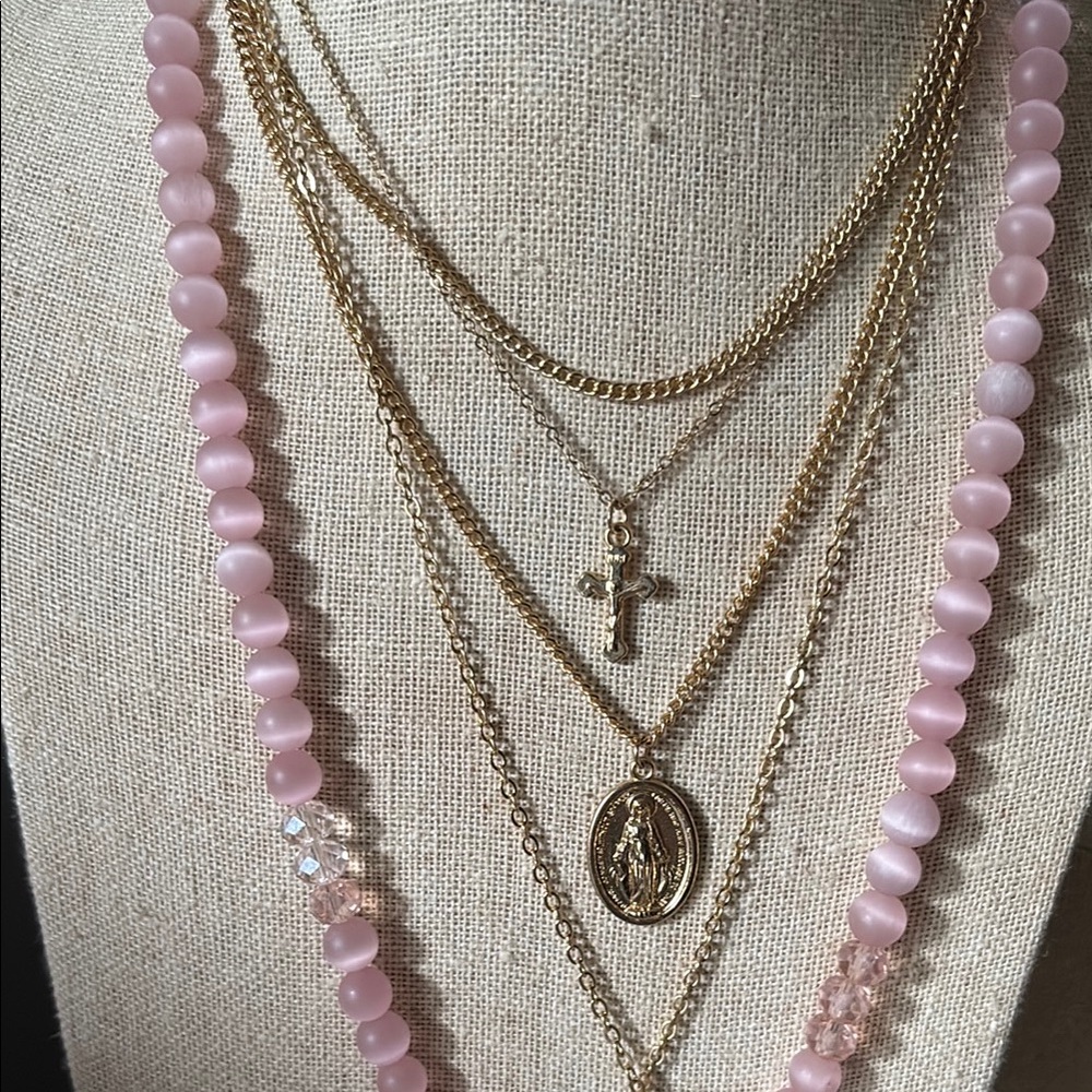 BUY 1 GET 1 FREE Rose Quartz & Layered Necklaces!